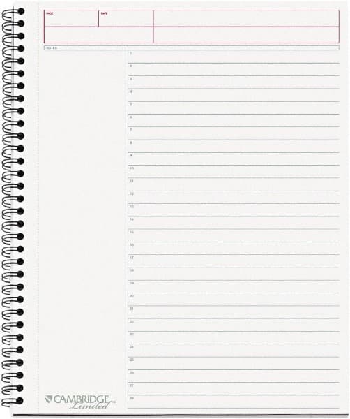 Cambridge - 80 Sheet, 8-1/2 x 11", Business Notebook - Black - Caliber Tooling