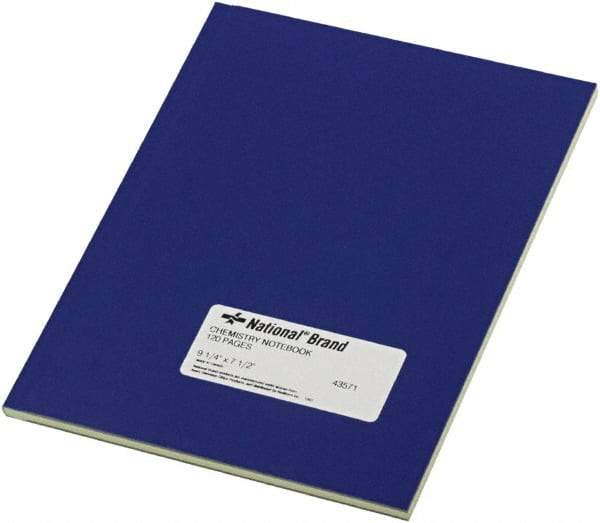 National Brand - 60 Sheet, 12-1/4 x 26", Narrow Chemistry Notebook - Blue - Caliber Tooling