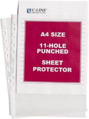 C-LINE - 50 Piece Clear Sheet Protectors-Ring Binder - 11-3/4" High x 8-1/4" Wide - Caliber Tooling