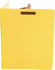 UNIVERSAL - 8-1/2 x 11", Letter Size, Yellow, Classification Folders with Top Tab Fastener - 25 Point Stock, Right of Center Tab Cut Location - Caliber Tooling