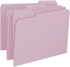 SMEAD - 8-1/2 x 11", Letter Size, Lavender, File Folders with Top Tab - 11 Point Stock, Assorted Tab Cut Location - Caliber Tooling