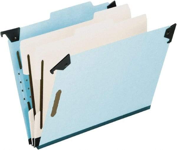 Pendaflex - 9-1/2 x 14-1/2", Legal, Blue, Hanging File Folder - 25 Point Stock, Right of Center Tab Cut Location - Caliber Tooling