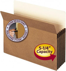 SMEAD - 8-1/2 x 11", Letter Size, Brown, 5-1/4" Expanding Wallet - 11 Point Stock, Straight Tab Cut Location - Caliber Tooling