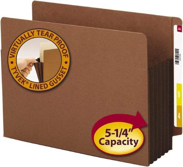 SMEAD - 8-1/2 x 11", Letter Size, Dark Brown, Expansion Folders - Straight Tab Cut Location - Caliber Tooling