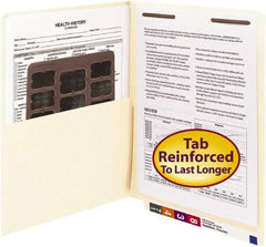 SMEAD - 8-1/2 x 11", Letter Size, Manila, File Folders with End Tab - 11 Point Stock, Straight Tab Cut Location - Caliber Tooling