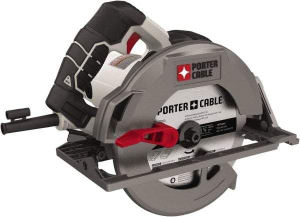 Porter-Cable - 15 Amps, 7-1/4" Blade Diam, 5,500 RPM, Electric Circular Saw - 120 Volts, 8' Cord Length, 5/8" Arbor Hole, Right Blade - Caliber Tooling