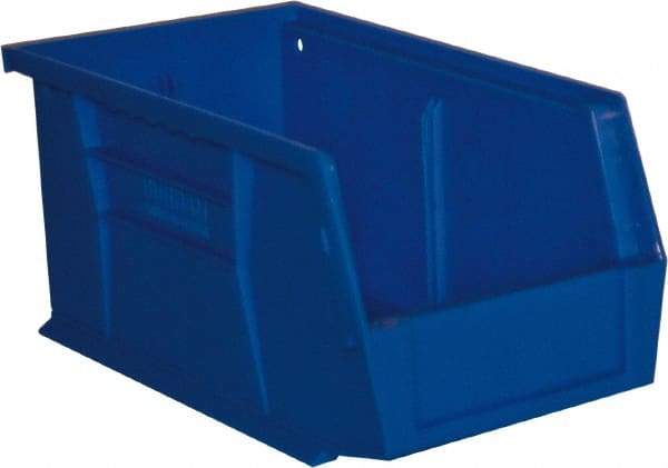 Durham - 11-3/8" Deep, Blue Plastic Hang and Stack Bins - 5" High x 5-1/2" Wide x 11-3/8" Long - Caliber Tooling