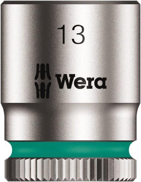 Wera - 1/4" Drive, Shallow Socket - 6 Points, 17/24" OAL - Caliber Tooling