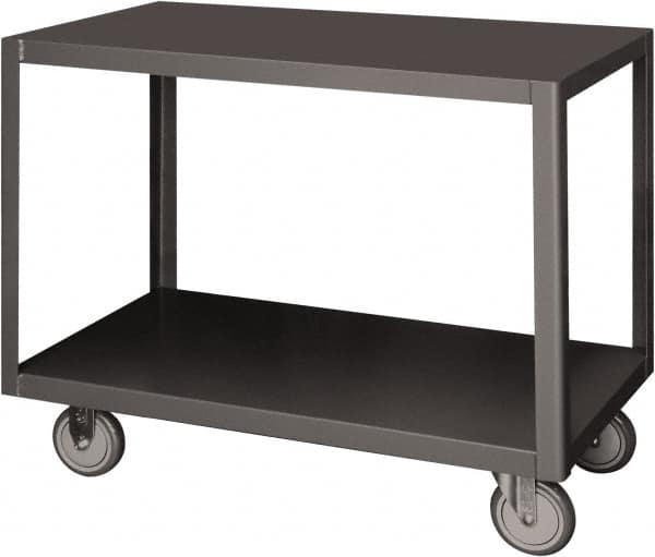 Durham - Mobile Table - Steel, Fixed Leg, Gray, 48" Long x 30" Deep x 30-1/4" High - Caliber Tooling