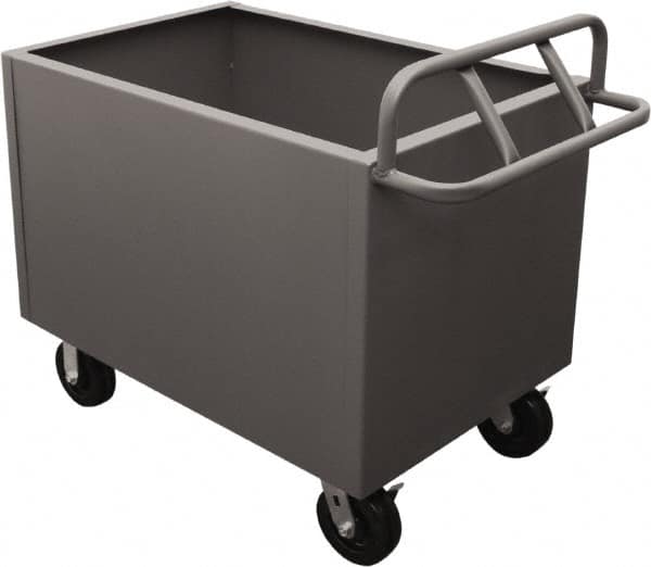 Durham - 2,000 Lb Load Capacity, Steel Box Truck - 48" Wide x 24" Long x 29-1/2" High, Gray - Caliber Tooling