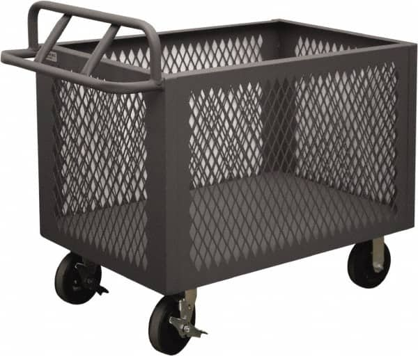 Durham - 2,000 Lb Load Capacity, Steel Box Truck - 48" Wide x 24" Long x 29-1/2" High, Gray - Caliber Tooling