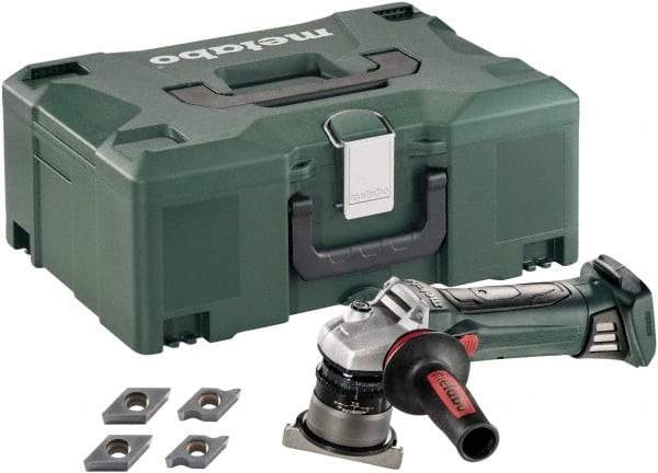 Metabo - 45° Bevel Angle, 5/32" Bevel Capacity, 7,000 RPM, Cordless Beveler - 5.5 Amps, 1/8" Min Workpiece Thickness - Caliber Tooling