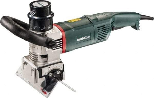 Metabo - 0 to 90° Bevel Angle, 5/8" Bevel Capacity, 12,000 RPM, 900 Power Rating, Electric Beveler - 14.2 Amps, 1/4" Min Workpiece Thickness - Caliber Tooling