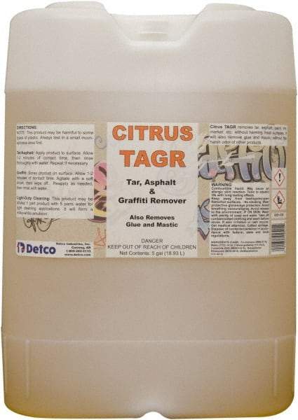 Detco - 5 Gal Drum Graffiti/Vandal Mark Remover - VOC Content g/L 533, Removes Graffiti - Caliber Tooling