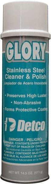 Detco - 20 fl oz Aerosol Stainless Steel Cleaner & Polish - Lemon Scented, Aerosol Can Container - Caliber Tooling