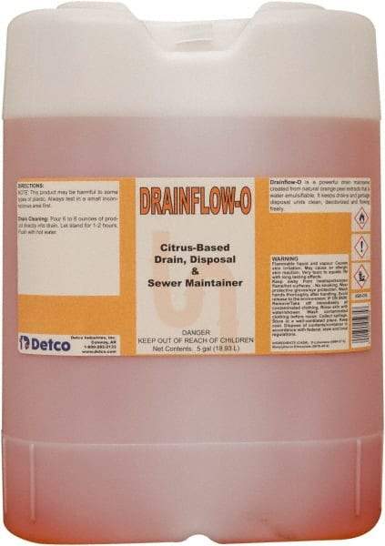 Detco - 5 Gal Liquid Drain Cleaner - Citrus Scent, Drum - Caliber Tooling