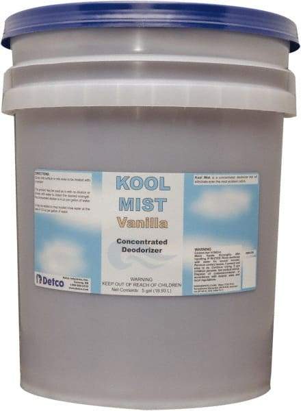 Detco - 5 Gal Pail Deodorizer - Liquid, Vanilla Scent, Concentrated, Environmentally Safe - Caliber Tooling