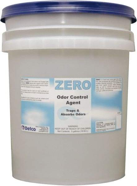 Detco - 5 Gal Pail Deodorizer - Liquid, Unscented, Environmentally Safe - Caliber Tooling