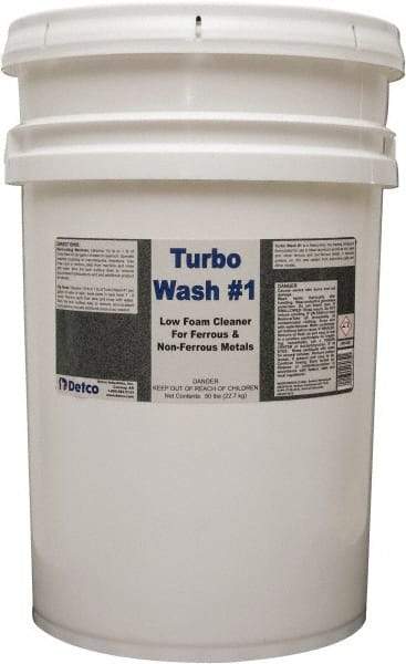 Detco - 50 Lb Bucket Cleaner/Degreaser - Granular, Alkaline, Unscented - Caliber Tooling