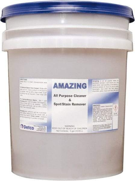 Detco - 5 Gal Bucket Spot/Stain Cleaner - Liquid, Butyl-Based, Unscented - Caliber Tooling