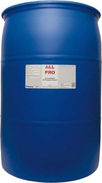 Detco - 55 Gal Drum All-Purpose Cleaner - Liquid, Neutral Cleaner, Citrus - Caliber Tooling