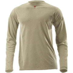 National Safety Apparel - Size 2XL Tan Flame Resistant/Retardant Long Sleeve Base Layer Shirt - Exact Industrial Supply