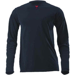 National Safety Apparel - Size 3XL Navy Blue Flame Resistant/Retardant Long Sleeve Base Layer Shirt - Exact Industrial Supply