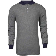 National Safety Apparel - Size XL Gray Flame Resistant/Retardant Long Sleeve T-Shirt - Exact Industrial Supply