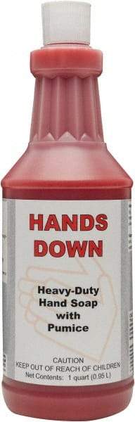 Detco - 32 oz Squeeze Bottle Gel Hand Cleaner with Grit - Red, Cherry Scent - Caliber Tooling