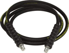 Enerpac - 1/4" Inside Diam x 3/8 NPT 10' Hydraulic Pump Hose - 10,000 psi, 3/8 NPTF Male Opposite End, Rubber - Caliber Tooling