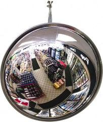 Se-Kure Domes&Mirrors - Indoor Round Convex Safety, Traffic & Inspection Mirrors - Acrylic Lens, Hardboard Backing, 24" Diam, 72' Max Covered Distance - Caliber Tooling