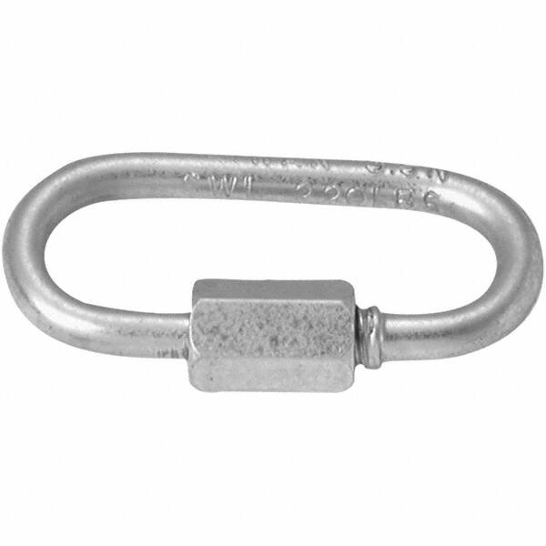 Campbell - Zinc Plated Carbon Steel Quick Link - 1/8" Diameter, 220 Lb Load Limit - Caliber Tooling