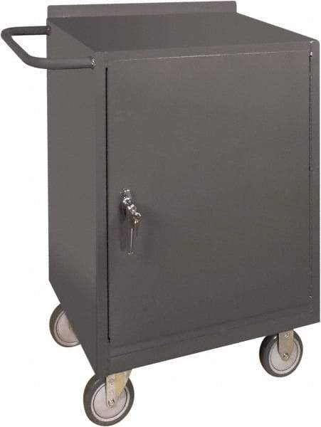 Durham - 1,200 Lb Capacity, 18" Wide x 24" Long x 39-3/4" High Mobile Cart - 1 Door, 1 Shelf, Steel, 2 Rigid/2 Swivel Casters - Caliber Tooling