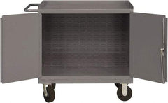 Durham - 2,000 Lb Capacity, 24" Wide x 36" Long x 40-1/2" High Mobile Cart - 2 Door, Steel, 2 Rigid/2 Swivel Casters - Caliber Tooling