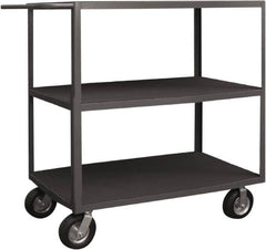 Durham - 1,200 Lb Capacity, 30" Wide x 60" Long x 55-3/8" High Instrument Cart - 3 Shelf, Steel, 2 Rigid/2 Swivel Casters - Caliber Tooling