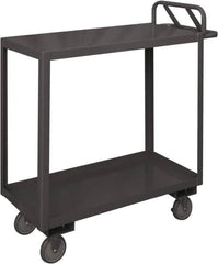 Durham - 1,200 Lb Capacity, 24" Wide x 48" Long x 37-5/8" High Service Cart - 2 Shelf, Steel, 2 Rigid/2 Swivel Casters - Caliber Tooling