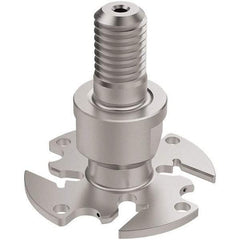 Seco - Modular Connection Connection, 0.0886 to 0.0984" Cutting Width, 15/32" Depth of Cut, 1-1/2" Cutter Diam, 4 Tooth Indexable Slotting Cutter - R335.10 Toolholder, 150.10 Insert, Right Hand Cutting Direction - Caliber Tooling