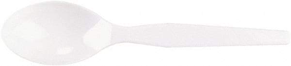 Dixie - Plastic Cutlery, Heavy Mediumweight Teaspoons, 100/B oz - White - Caliber Tooling