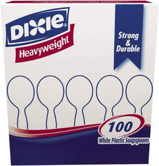 Dixie - Plastic Cutlery, Heavyweight Soup Spoons, 100/B oz - White - Caliber Tooling