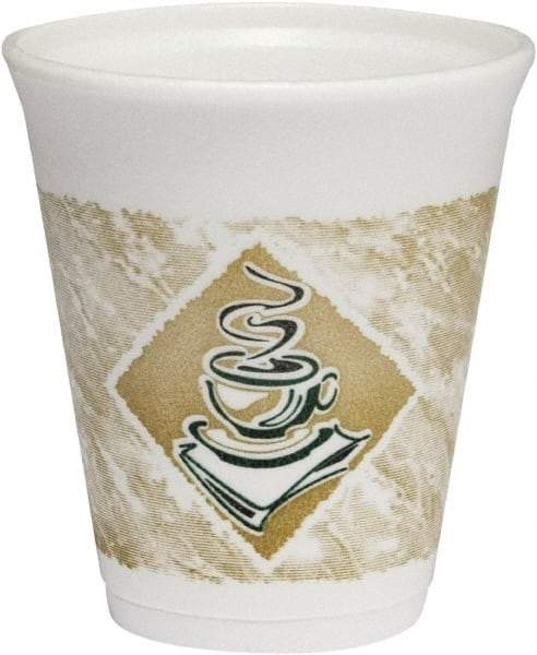 DART - Caf\xE9 G Foam Hot/Cold Cups, 8 oz - Brown, Green, White - Caliber Tooling