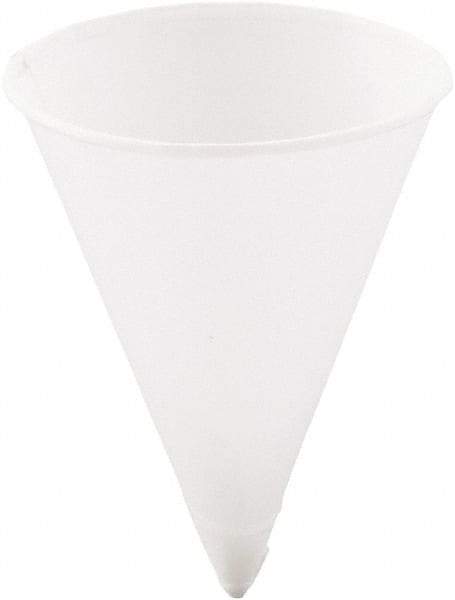 Solo - Cone Water Cups, Paper, 4 oz, Rolled Rim, 200/Bag, 25 Bags/Carton - White - Caliber Tooling