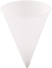 Solo - Cone Water Cups, Paper, 4 oz, Rolled Rim, 200/Bag, 25 Bags/Carton - White - Caliber Tooling