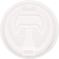 DART - Optima Reclosable Lid, 12-24 oz Foam Cups, 100/Bag, 10 Bags/Carton - White - Caliber Tooling