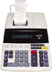 Sharp - Fluorescent Printing Calculator - 8-5/8 x 12-7/8 Display Size, White, AC Powered, 3.9" Long x 9.7" Wide - Caliber Tooling