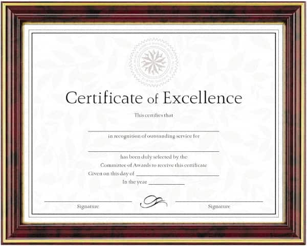 Dax - Mahogany & Gold Document Holders-Certificate/Document - 11" High x 8-1/2" Wide - Caliber Tooling