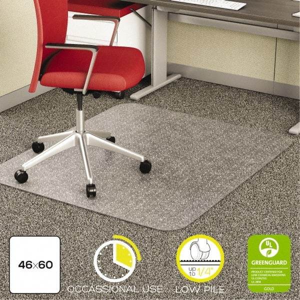 Deflect-o - 60" Long x 46" Wide, Chair Mat - Rectangular, Straight Edge Style - Caliber Tooling