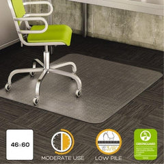 Deflect-o - 60" Long x 46" Wide, Chair Mat - Rectangular, Beveled Edge Style - Caliber Tooling