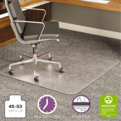 Deflect-o - 53" Long x 45" Wide, Chair Mat - Rectangular, Beveled Edge Style - Caliber Tooling