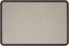 Quartet - 36" Wide x 24" High Cork Bulletin Board - Fabric, Gray - Caliber Tooling