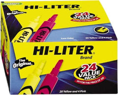 HiLiter - Pink, Yellow Highlighter - Chisel Tip, AP Nontoxic Ink - Caliber Tooling